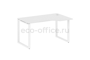 Стол криволинейный правый METAL SYSTEM STYLE БО.СА-2 (R) Белый / Белый металл фото