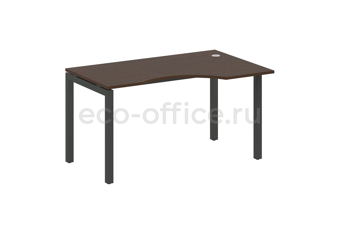 Стол криволинейный правый METAL SYSTEM QUATTRO 5x5 50БП.СА-2 Пр Венге Цаво / Антрацит металл купить в Москве