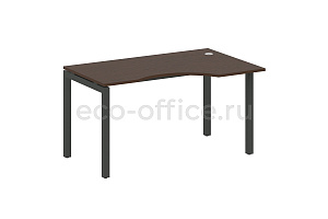 Стол криволинейный правый METAL SYSTEM QUATTRO 5x5 50БП.СА-2 Пр Венге Цаво / Антрацит металл фото
