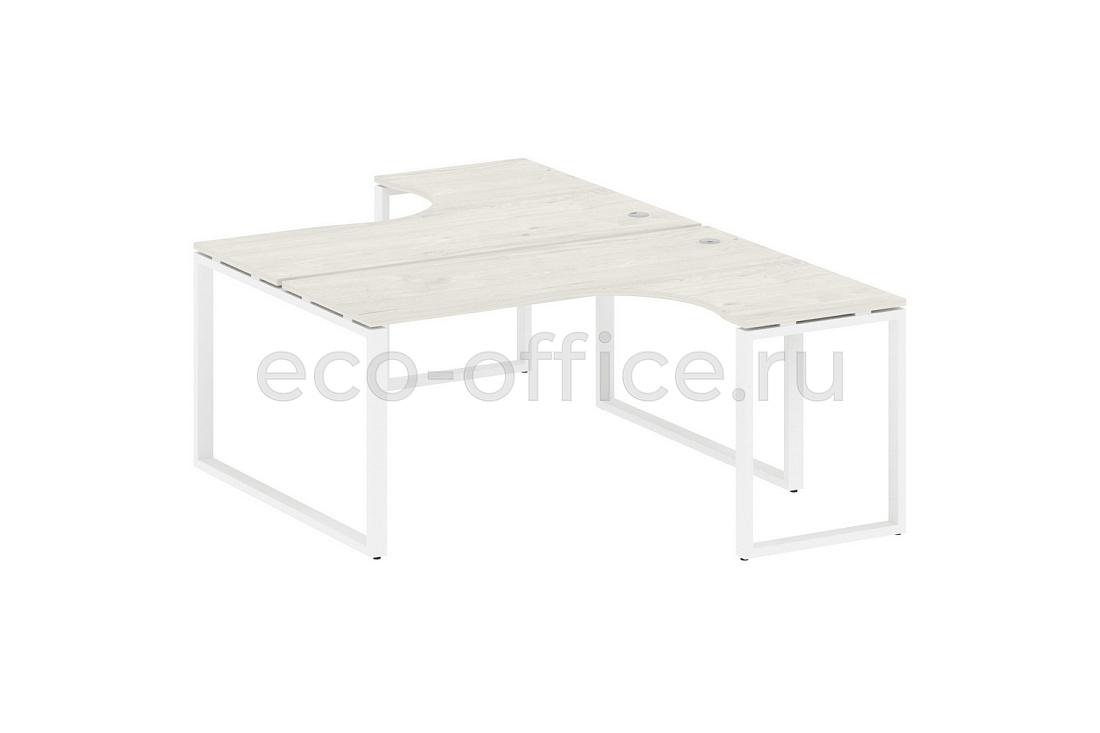 Рабочая станция криволинейная METAL SYSTEM STYLE БО.РАС-СА-2.4 Дуб Наварра / Белый металл  стоимость