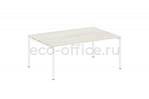 Стол переговорный (1 столешница) METAL SYSTEM QUATTRO 4x4 40БП.ПРГ-1.5 Дуб Наварра / Белый металл фото