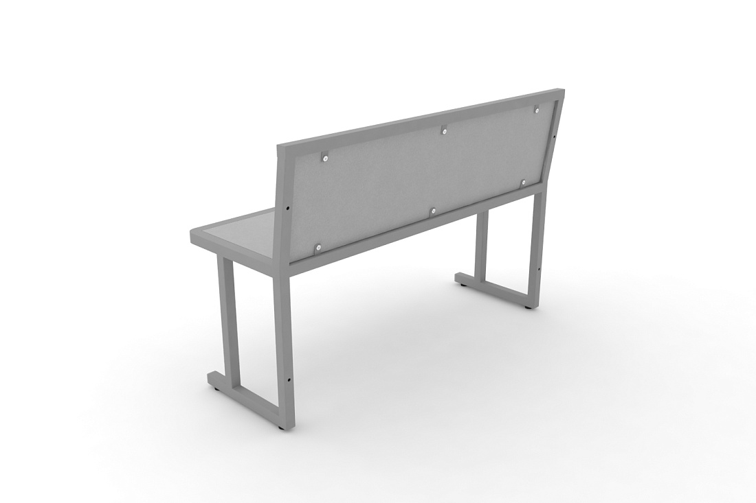 Скамья учебная двухместная DESK DK-1100L Серый / Серый Металл  стоимость