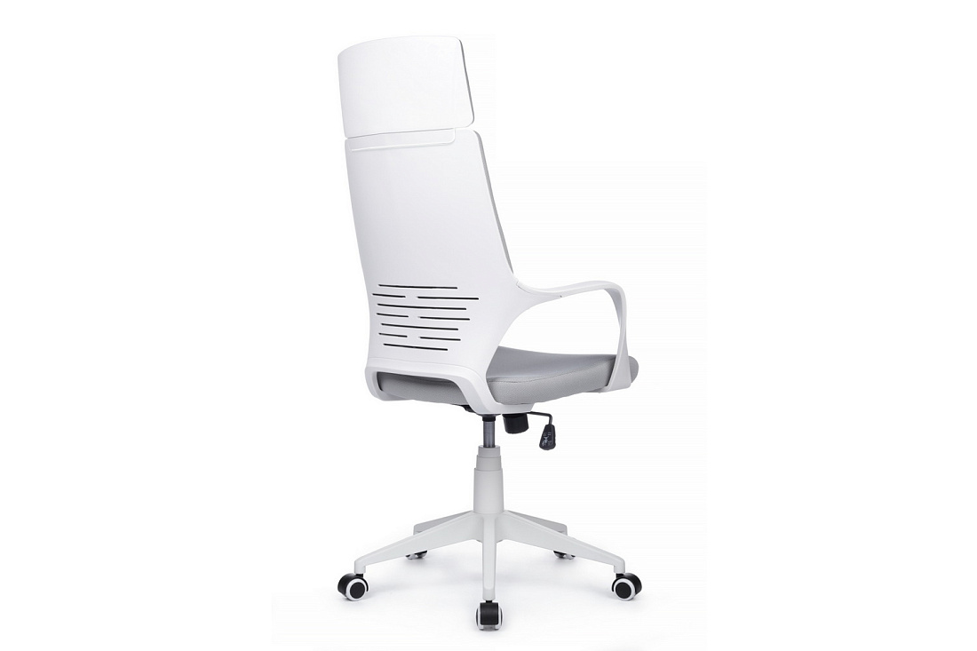 Кресло офисное RV Chair IQ RV 8989 Белый пластик / Светло-серая ткань  стоимость