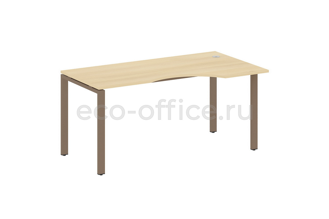 Стол криволинейный правый METAL SYSTEM STYLE БП.СА-1 (R) Акация Лорка / Мокко металл  стоимость
