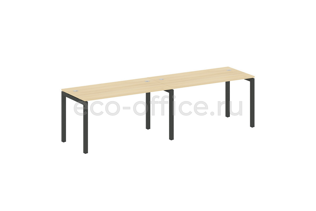Рабочая станция на 2 рабочих места METAL SYSTEM QUATTRO 5x5 50БП.СМ-2.3 Акация Лорка / Антрацит металл  стоимость
