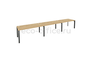 Рабочая станция на П-образном м/к ONIX O.MP-RS-3.4.8 Тиквуд Светлый / Антрацит металл фото