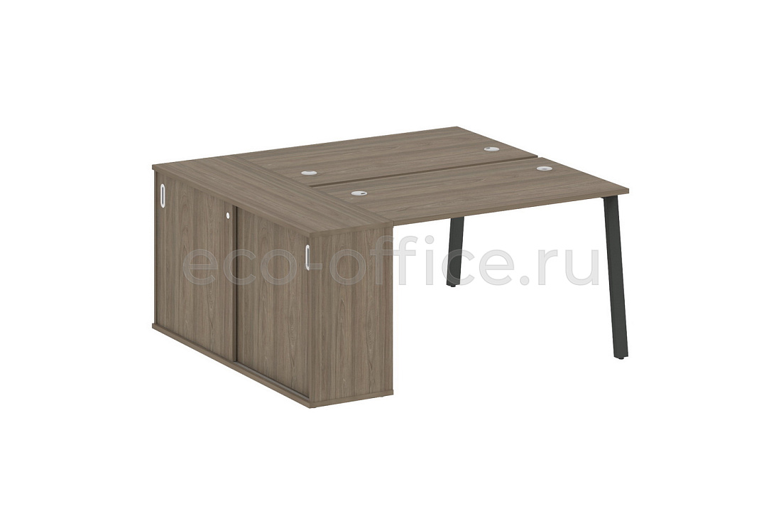 Рабочая станция с опорным шкафом-купе METAL SYSTEM STYLE БА.РС-СШК-1.2 Вяз Благородный / Антрацит металл   стоимость