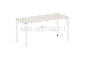 Стол письменный METAL SYSTEM QUATTRO 5x5 50БП.СП-4 Дуб Наварра / Белый металл фото