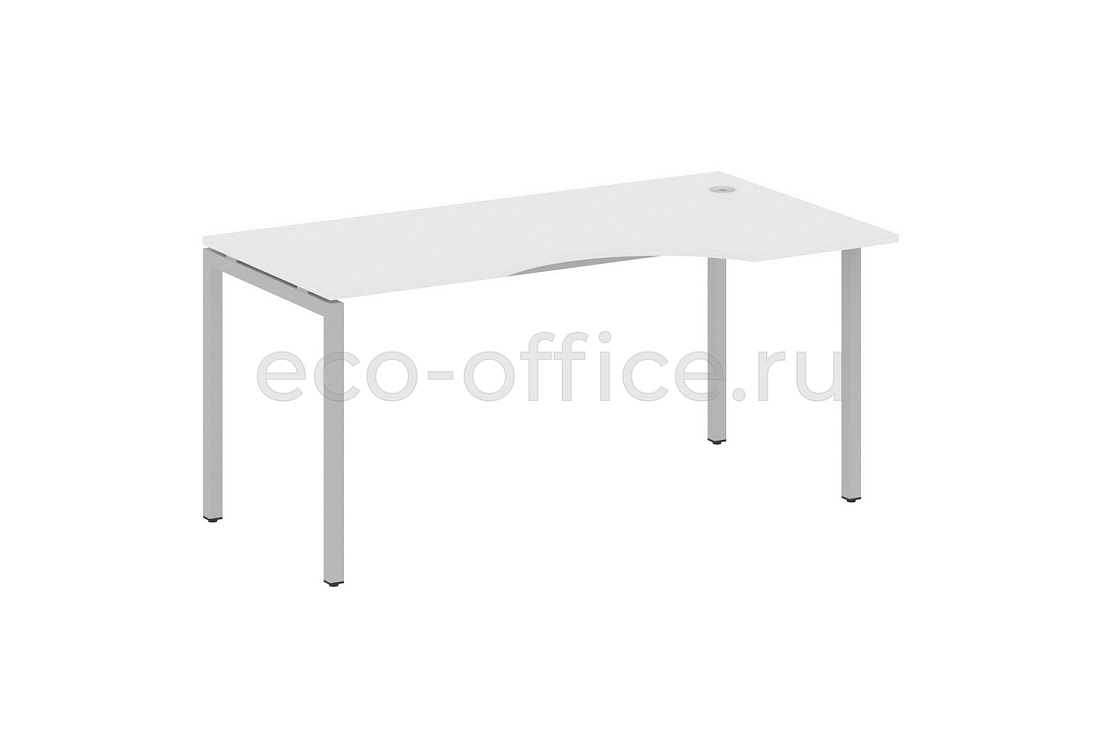 Стол криволинейный правый METAL SYSTEM QUATTRO 4x4 40БП.СА-1 Пр Белый / Серый металл  стоимость