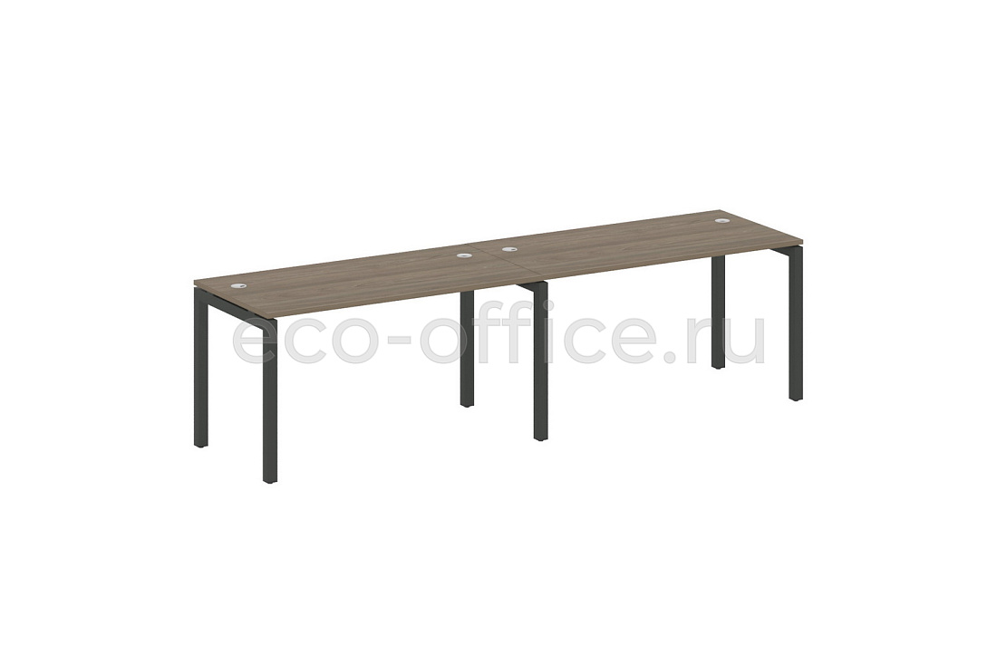 Рабочая станция на 2 рабочих места METAL SYSTEM QUATTRO 5x5 50БП.СМ-2.3 Вяз Благородный / Антрацит металл   стоимость