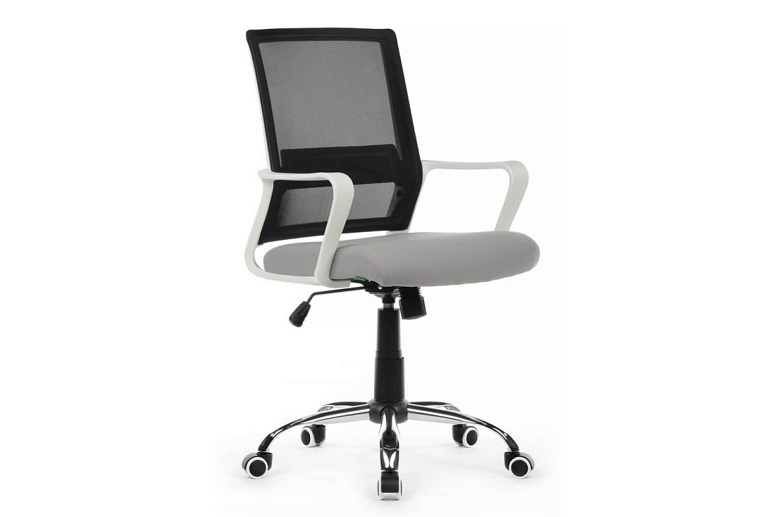 кресло rv chair mint 1029mw чёрная сетка / серая ткань фото