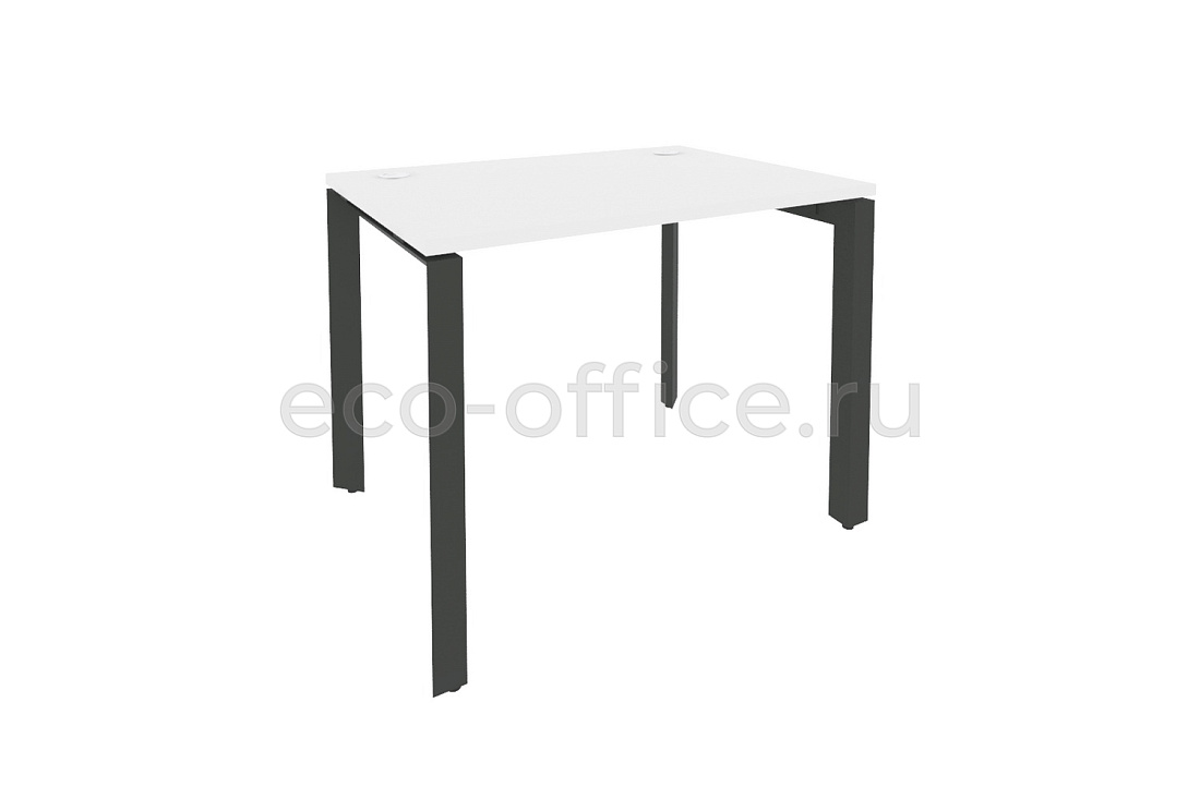 Стол рабочий на П-образном м/к ONIX O.MP-SP-1.7 Белый Бриллиант / Антрацит металл  купить в Москве