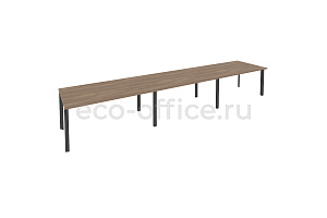 Стол переговорный (3 столешницы) ONIX O.MP-PRG-3.4 Дуб Аризона / Антрацит металл фото