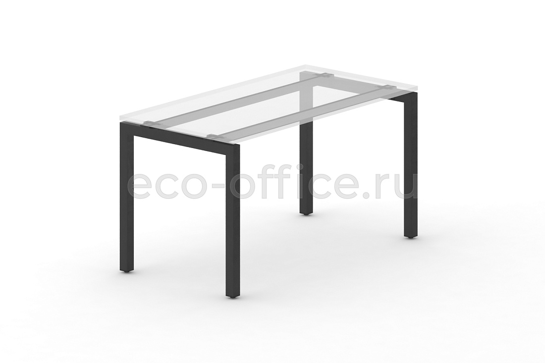 Металлокаркас на П-образных опорах 50x50 для стола 1800*720 Черный металл  стоимость