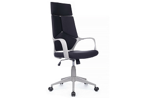 Кресло RV Chair IQ RV 8989 Серый пластик / Чёрная ткань фото