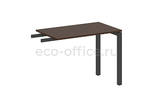 Приставной элемент на П-образном м/к METAL SYSTEM QUATTRO 5x5 50БП.ПР-3 Венге Цаво / Антрацит металл фото