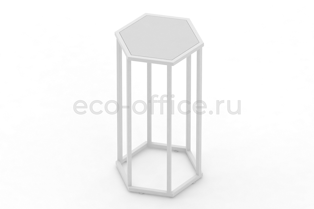 Стол журнальный HEX-800 Белый / Белый металл  стоимость