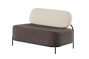 Диван двухместный ДЖАЙВ JVE-2 Микровельвет Velvet Lux 58 / Velvet Lux 100 фото