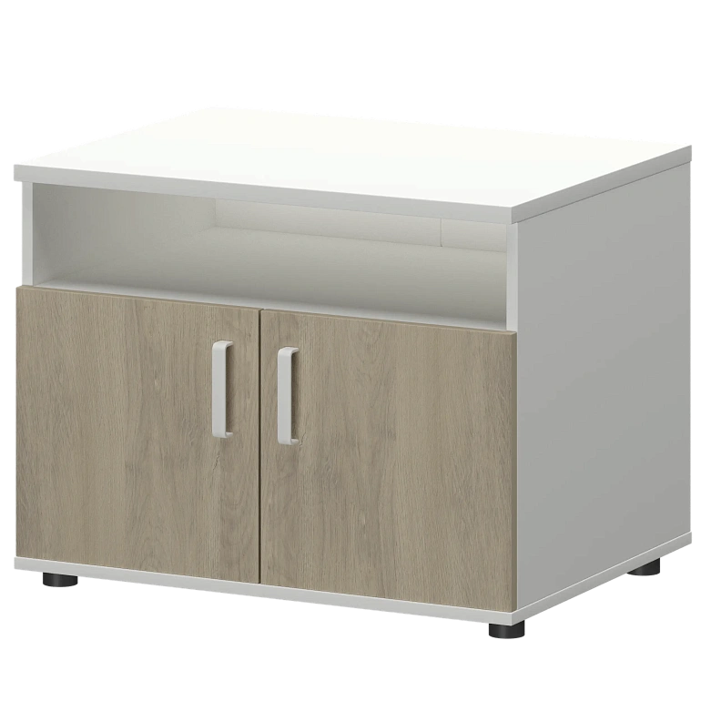 тумба для оргтехники protech смт-2дн тип1 белый/кронберг фото