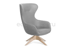 Офисное кресло Profoffice ELEGANCE WOOD на крестовине Серый войлок фото