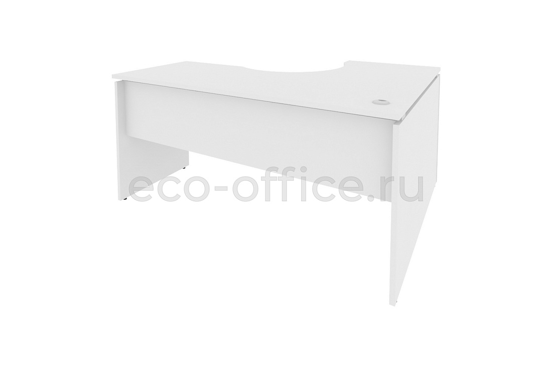 Стол криволинейный левый STYLE Л.СА-4 (L) Белый купить в Москве