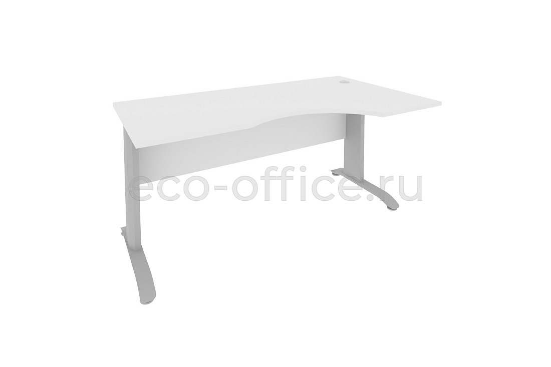 Стол криволинейный правый RIVA Metal ПЛ.СА-1 (R) Белый купить в Москве