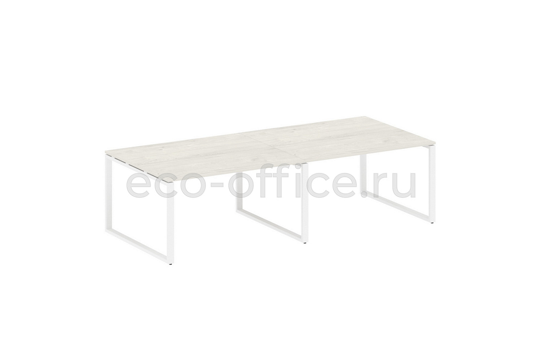 Стол переговорный (2 столешницы) METAL SYSTEM STYLE БО.ПРГ-2.3 Дуб Наварра / Белый металл  стоимость