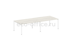 Стол переговорный (2 столешницы) METAL SYSTEM STYLE БП.ПРГ-2.4 Дуб Наварра / Белый металл фото
