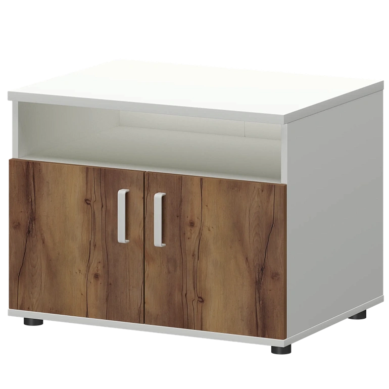 тумба для оргтехники protech смт-2дн тип1 белый/таксония фото