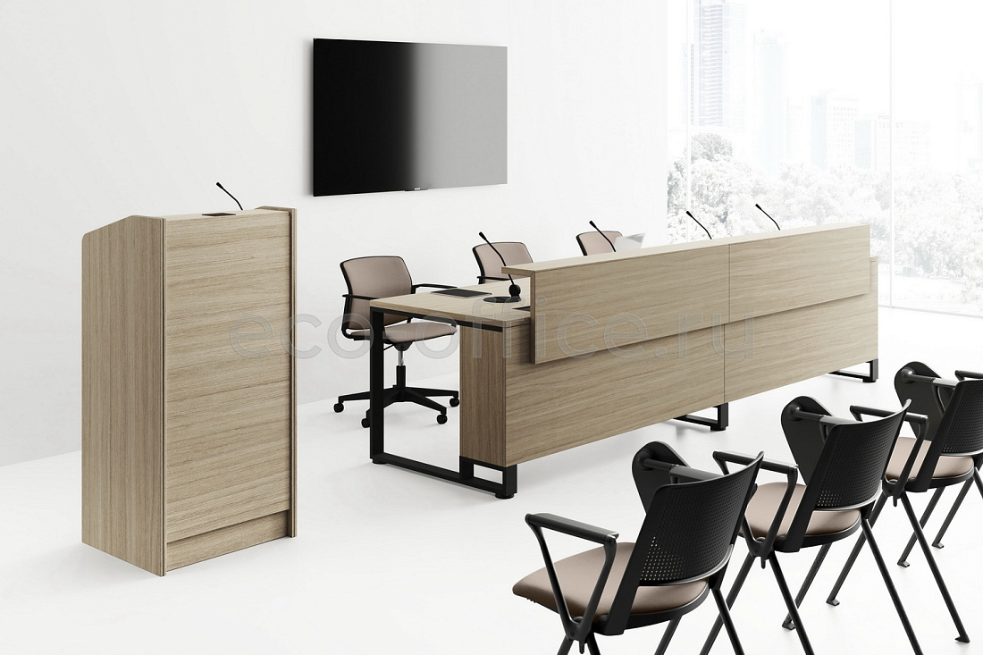 Столы для переговоров I-MEET Grey Elm / Grey Elm / Black (Cod.NR03)  стоимость