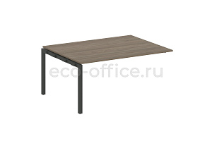 Проходной наборный элемент переговорного стола METAL SYSTEM QUATTRO 5x5 50БП.ППРГ-4 Вяз Благородный / Антрацит металл фото