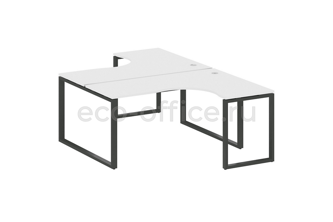 Рабочая станция криволинейная METAL SYSTEM STYLE БО.РАС-СА-2.4 Белый / Антрацит металл  стоимость