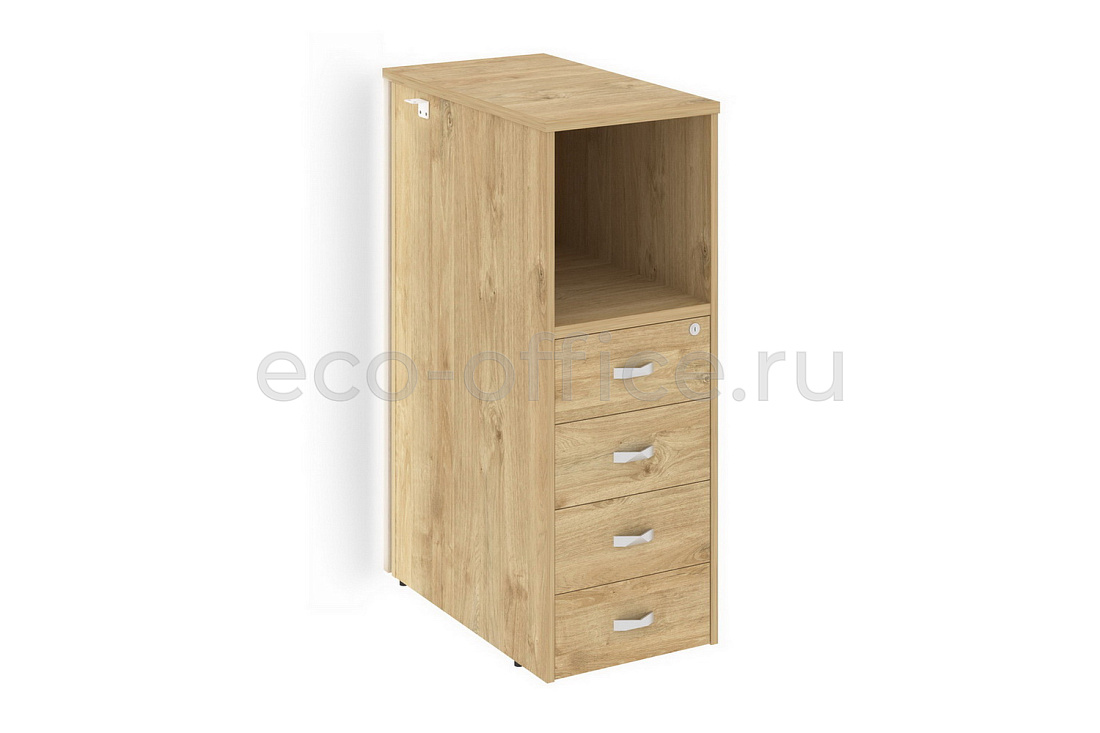 Тумба с подсветкой 4 ящика завершающая правая ONIX O.R-TV-4.S (R) Тиквуд Светлый  стоимость