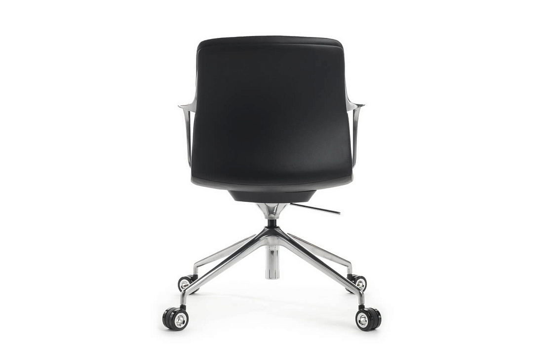 Конференц-кресло RV Design PLAZA-M FK004-B12 Чёрная кожа  стоимость