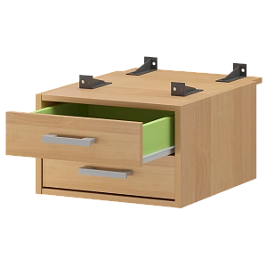 Тумба подвесная для столов на м/каркасе гл.730 мм Protech АМТ2-02.73 Ольха фото