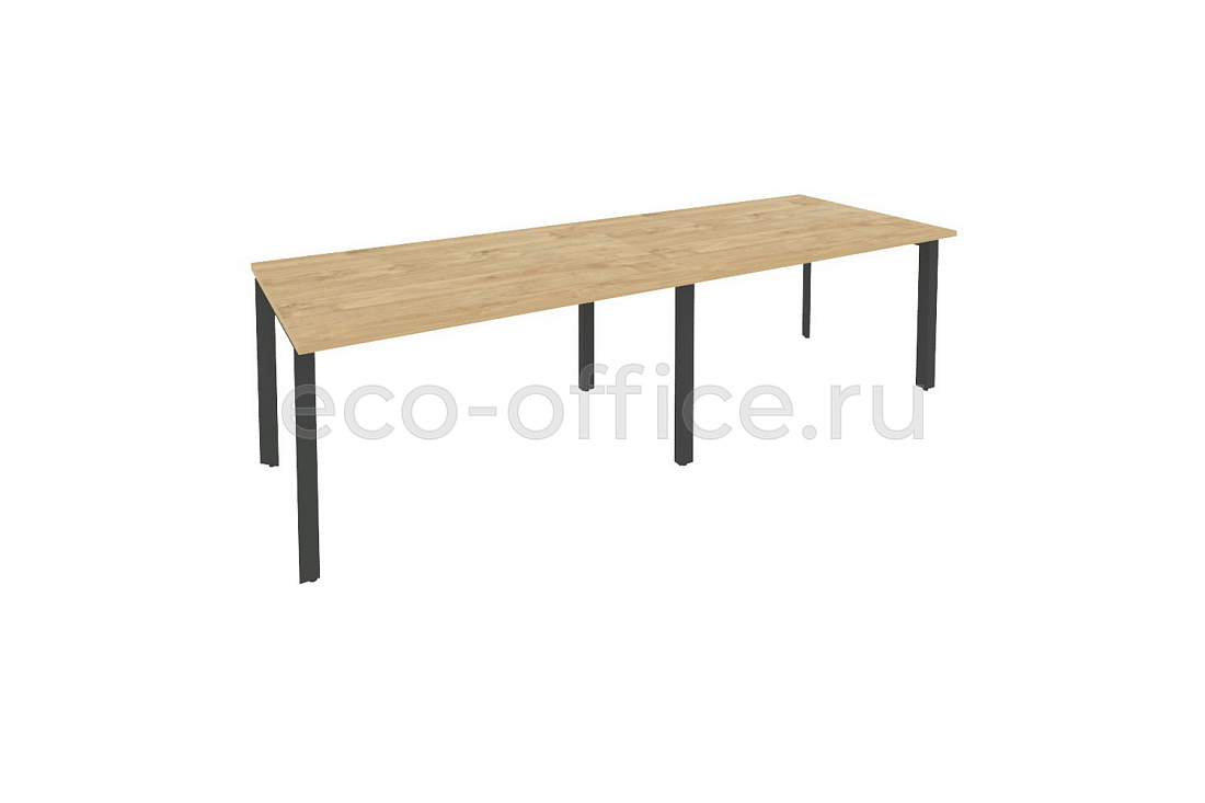 Стол переговорный (2 столешницы) ONIX O.MP-PRG-2.3 Тиквуд Светлый / Антрацит металл  стоимость