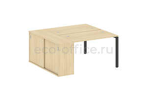 Рабочая станция с опорным шкафом-купе METAL SYSTEM STYLE БП.РС-СШК-1.2 Акация Лорка / Антрацит металл фото