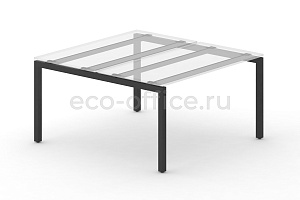Металлокаркас на П-образных опорах 50x50 для рабочей станции 1000*1475 Черный металл фото