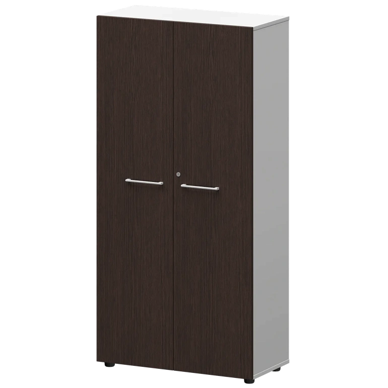 шкаф высокий закрытый protech смш48f(б) дуб венге/белый фото
