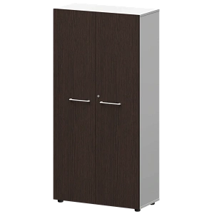 Шкаф высокий закрытый Protech СМШ48F(Б) Дуб венге/Белый фото