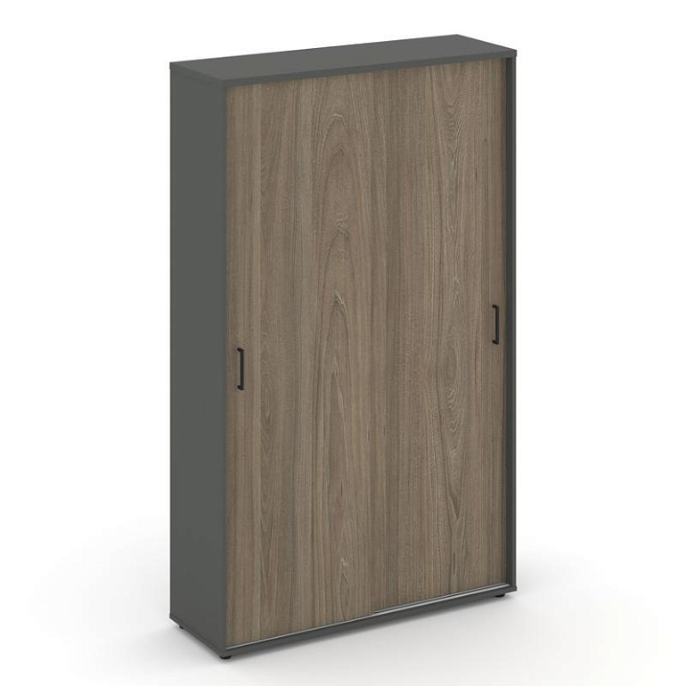 шкаф-купе для одежды style project sn.shk.e-003 антрацит/вяз благородный/черный ручки фото