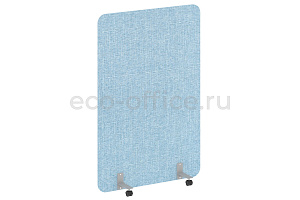 Перегородка на металлических опорах, на роликах R-LINE SOFT AP.R-120-180 Рогожка Romeo 01 / Серый металл фото