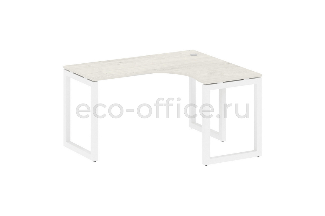 Стол криволинейный правый METAL SYSTEM QUATTRO 5x5 50БО.СА-3 Пр Дуб Наварра / Белый металл  стоимость