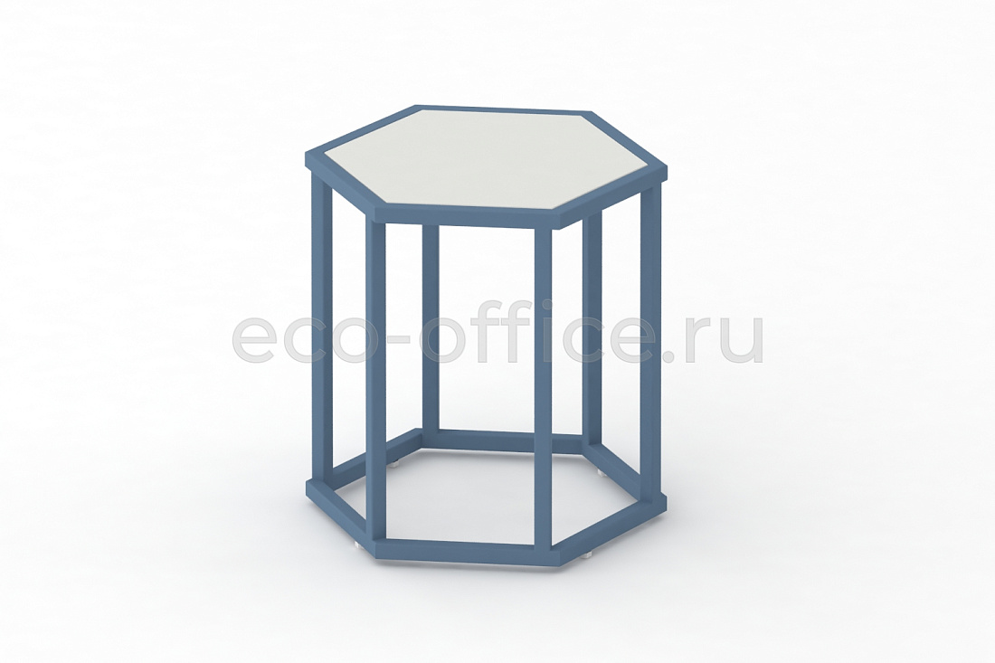 Стол журнальный HEX-450 ColorPastel Сатин / Голубино-синий (RAL 5014)  стоимость