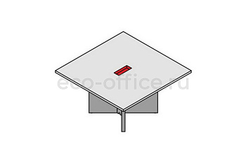 Стол для совещаний квадратный (меламин) ELITE 174116 Light Poplar / Black купить в Москве