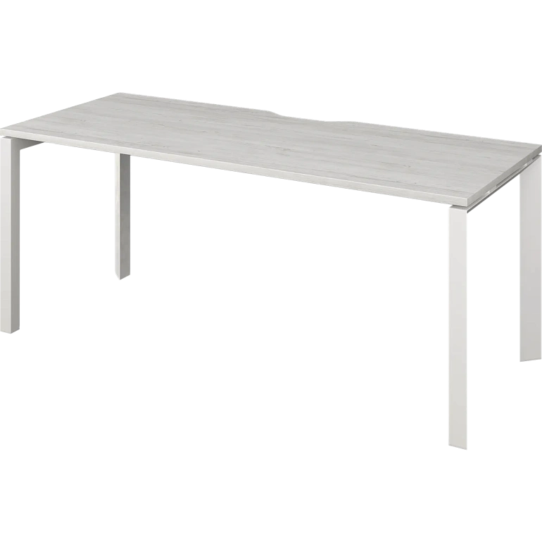 стол на металлокаркасе protech нтмп.п-160 сосна винтер/белый фото