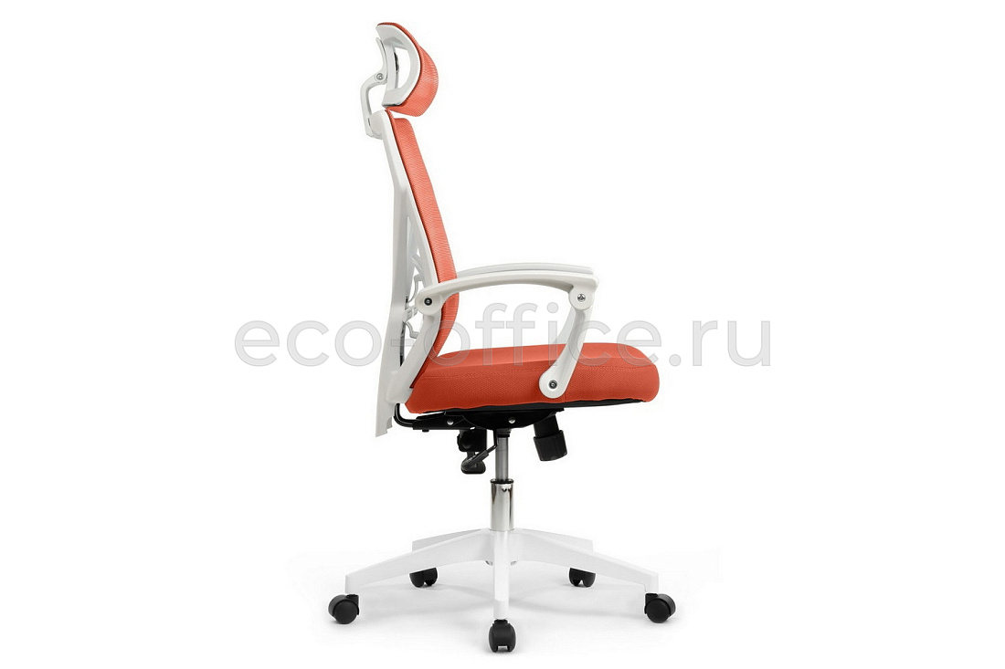 Кресло RV Chair OLIVER W-203 AC Белый пластик / Оранжевая ткань стоимость