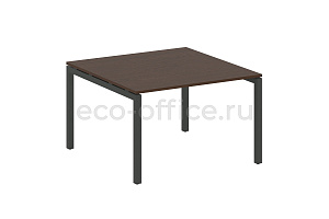 Стол переговорный (1 столешница) METAL SYSTEM QUATTRO 5x5 50БП.ПРГ-1.2 Венге Цаво / Антрацит металл фото