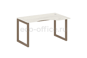 Стол криволинейный правый METAL SYSTEM QUATTRO 5x5 50БО.СА-2 Пр Дуб Наварра / Мокко металл фото