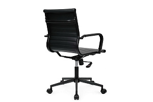 Кресло руководителя RV Chair HUGO 6002-2SEB Чёрная экокожа фото